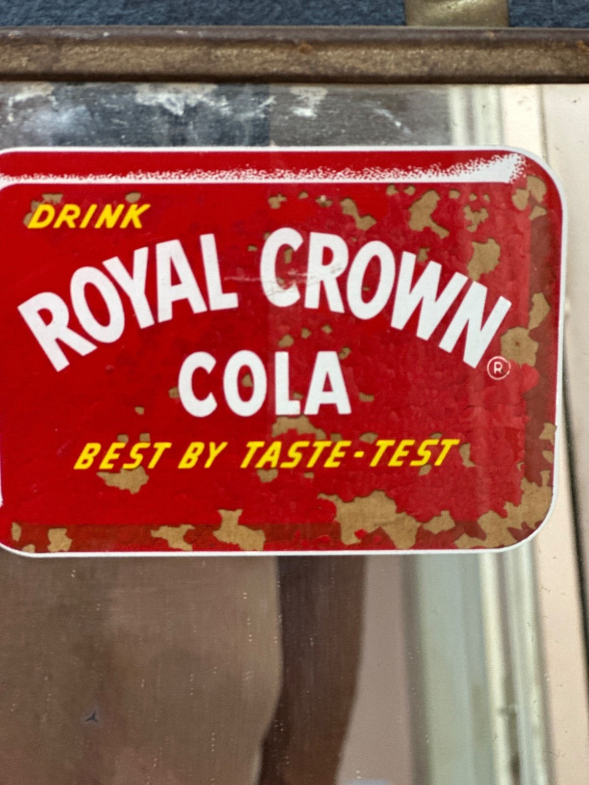Vintage Royal Crown Cola Mirror Thermometer Wall Hanging Retro 1950s Advertising