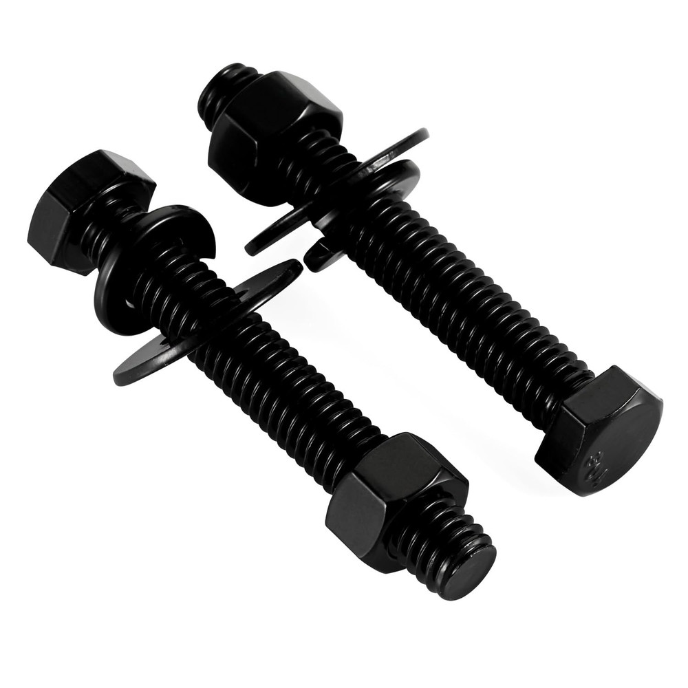 1/2-13 X 3 Hex Head Screws Bolts, Nuts, Flat & Lock Washers, Fully Threaded, Sta
