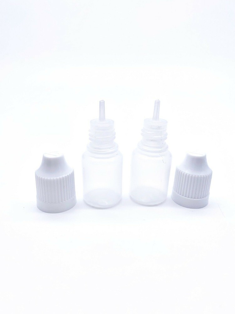 2pcs Plastic Squeezable E Dropper Bottles Various Sizes Reusable Craft Supply UK