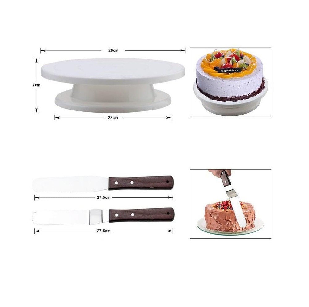 71pcs Cake Decorating Supplies Kit Cake Decorating Set with Cake Turntable St...