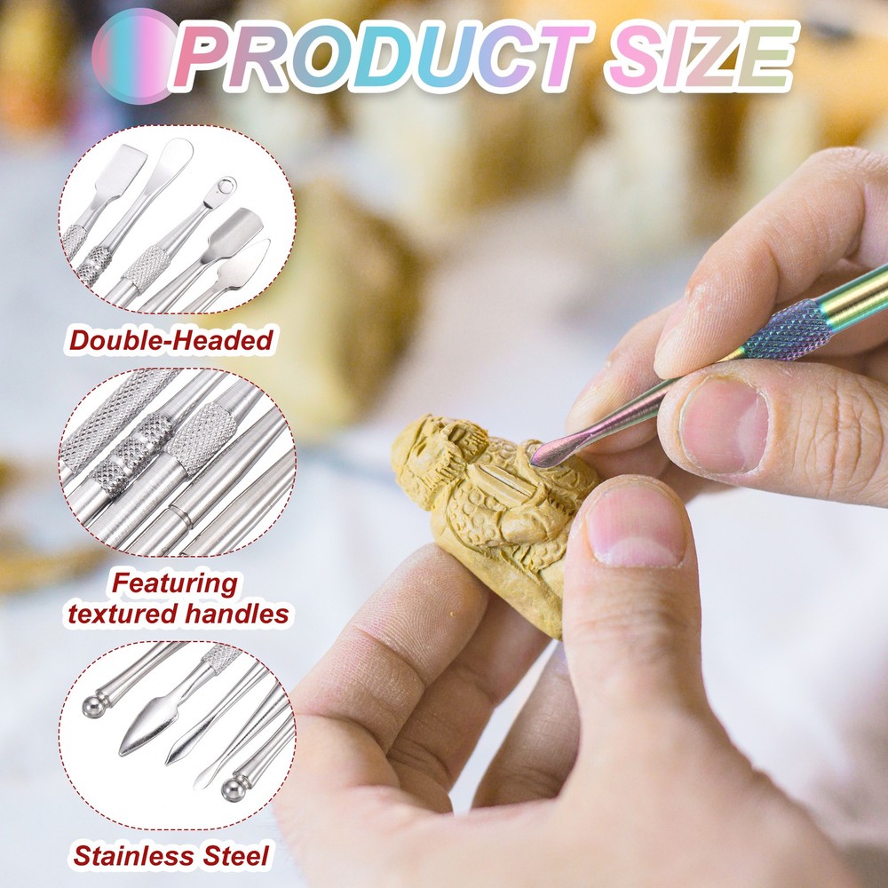 5 Pcs Wax Carving Tools, Silver Tone