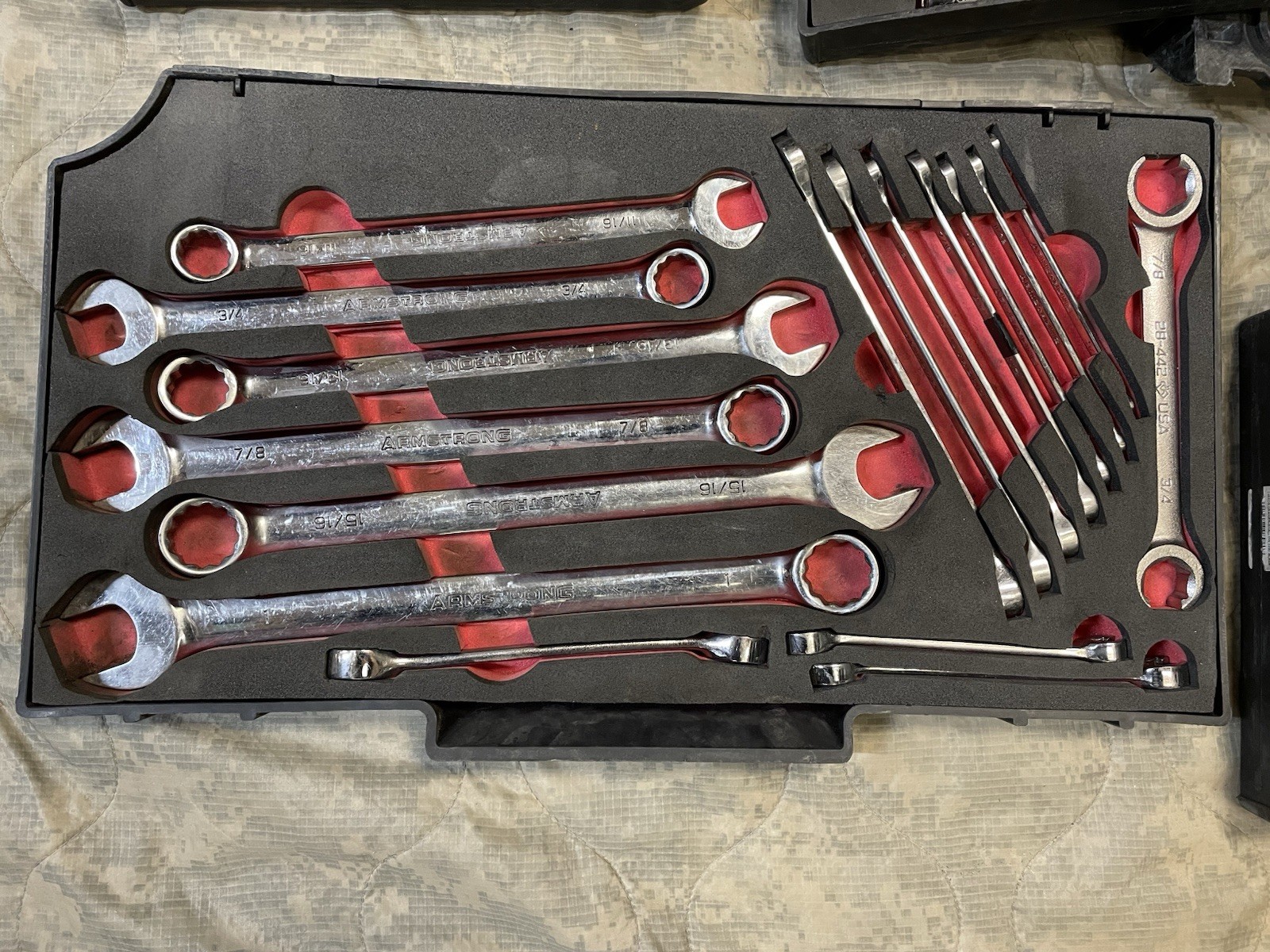 ARMSTRONG MILITARY TOOL KIT SET GENERAL MECHANIC USMC GMTK with Top Tray