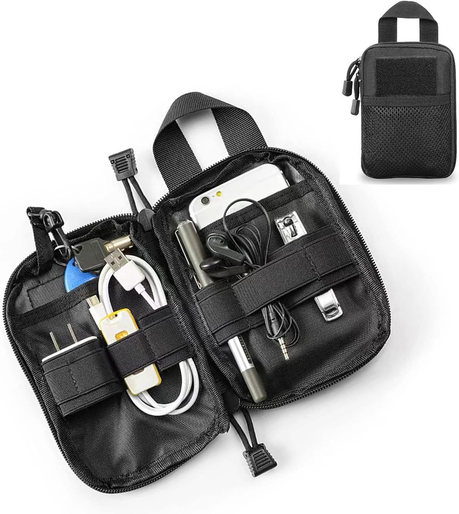 Tactical EDC Pocket Organizer Pouch, Mini Small Tool Storage Pouch Bag