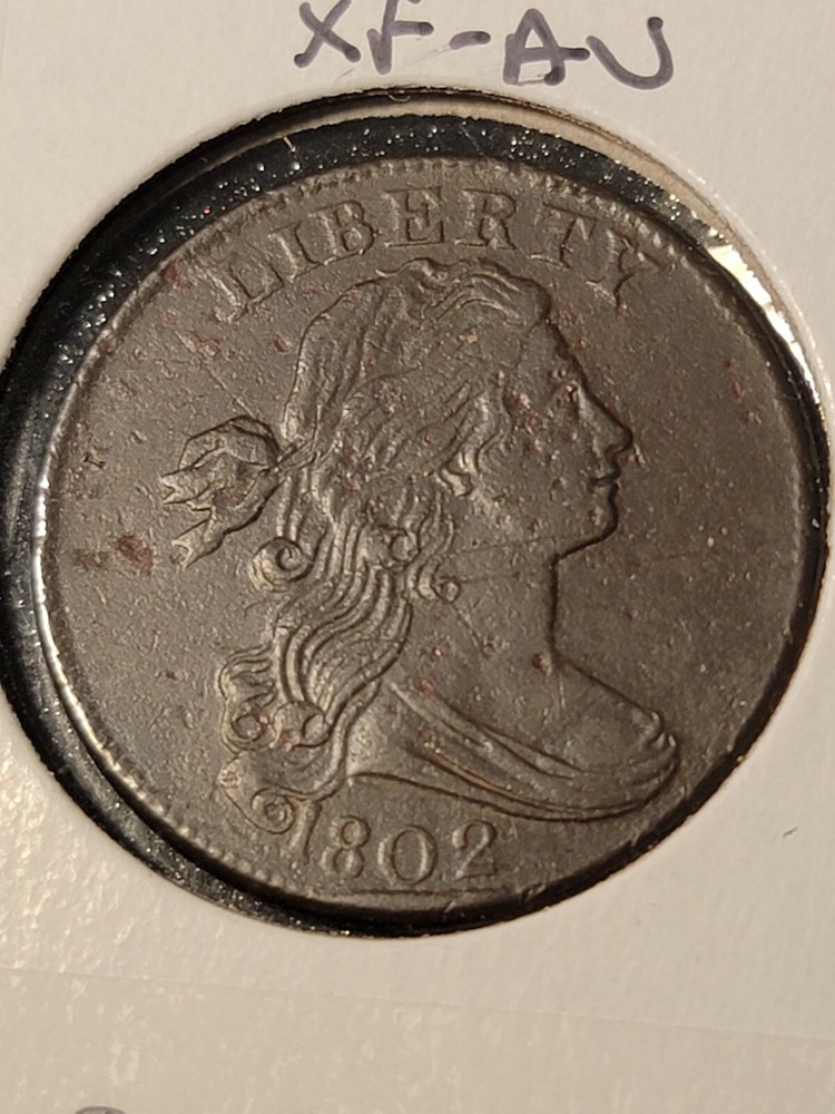 1802 Draped Bust Large Cent Extremely Rare and Elusive XF-AU