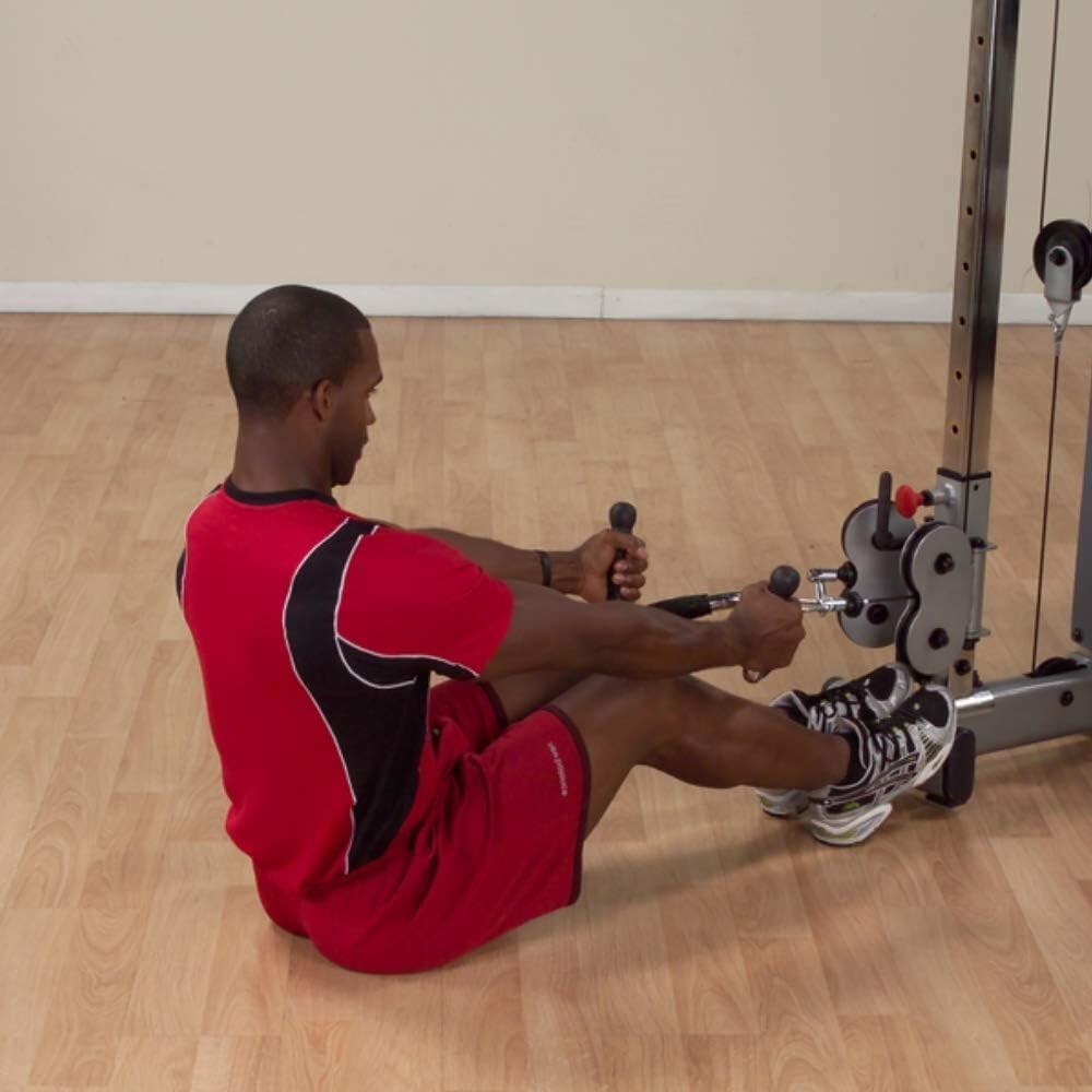 Body-Solid Pro-Grip Multi Bar Cable Machine Attachment with Rubber Grips