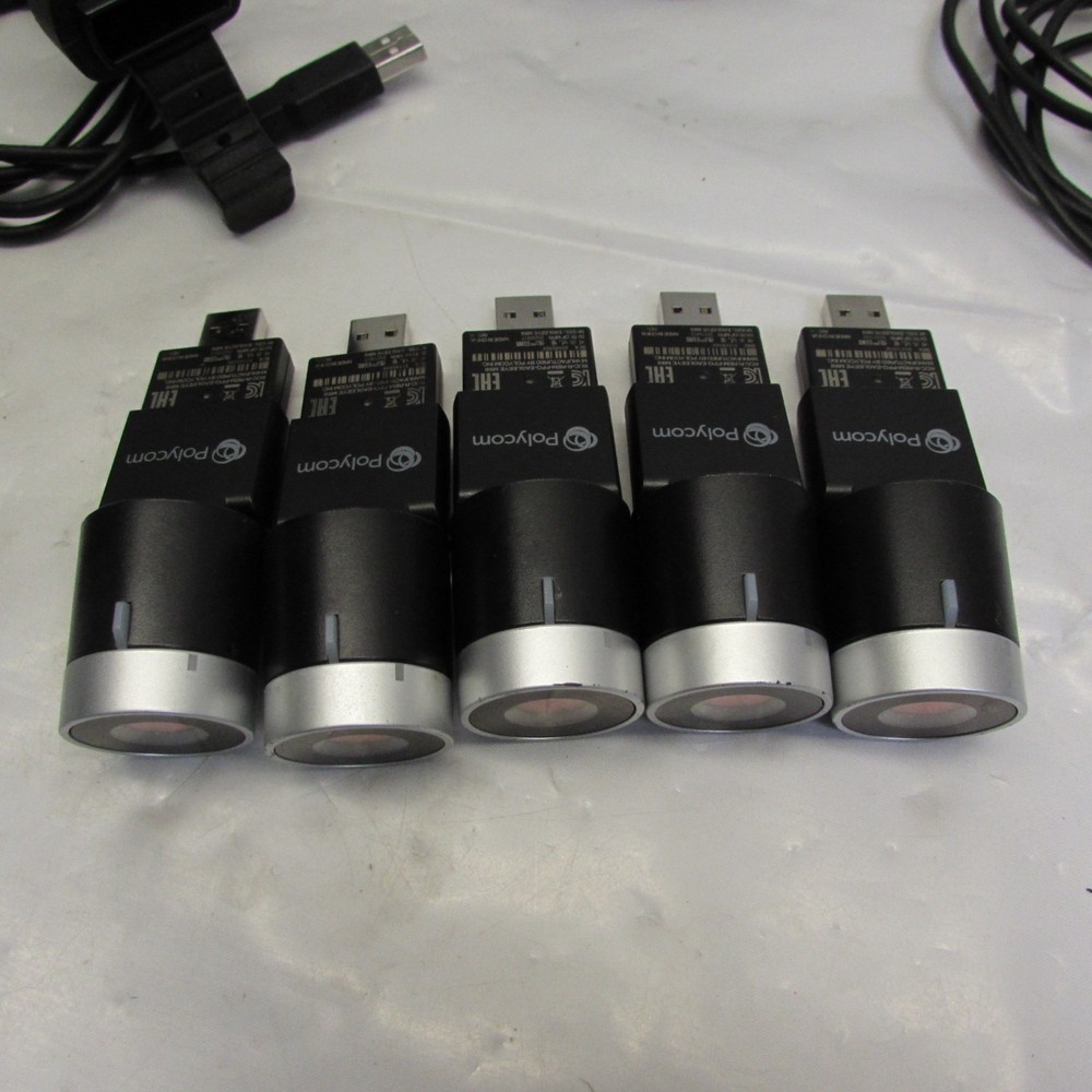 Lot (5) Polycom EagleEye Mini USB Web Camera Video Conference Calls w/Mounts