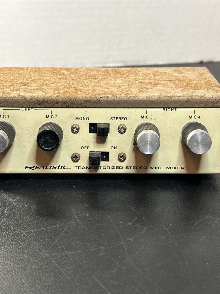 Realistic Transistorized Stereo Mike Mixer (untested)