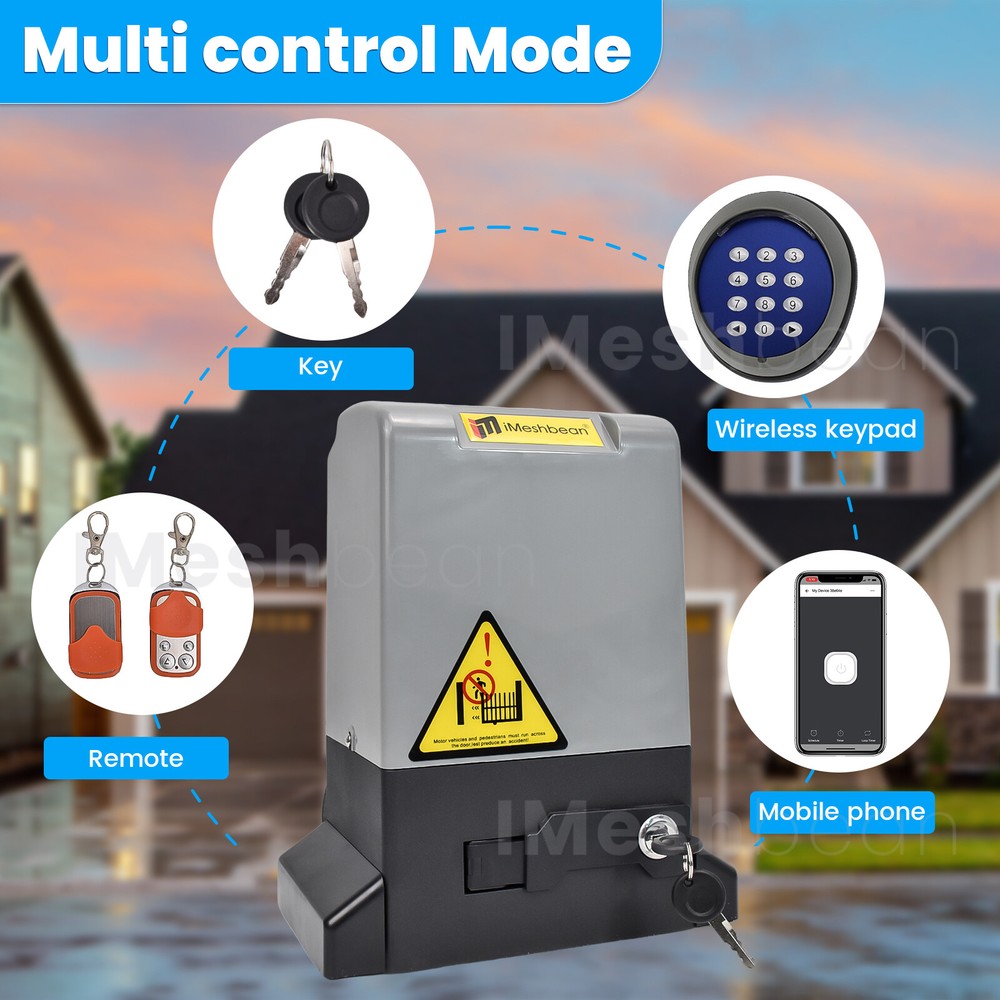 Sliding Electric Gate Opener Automatic Motor APP & Remote &Keypad Rack Driven US