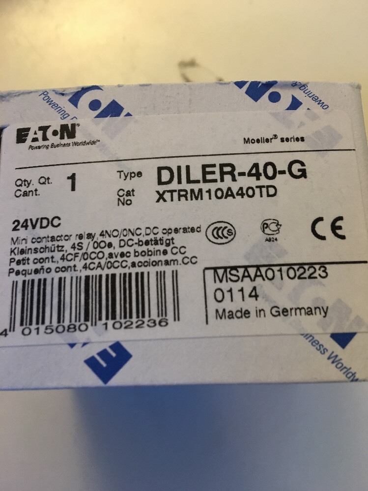 Control Relay EATON/MOELLER. DILER40-G   24VDC