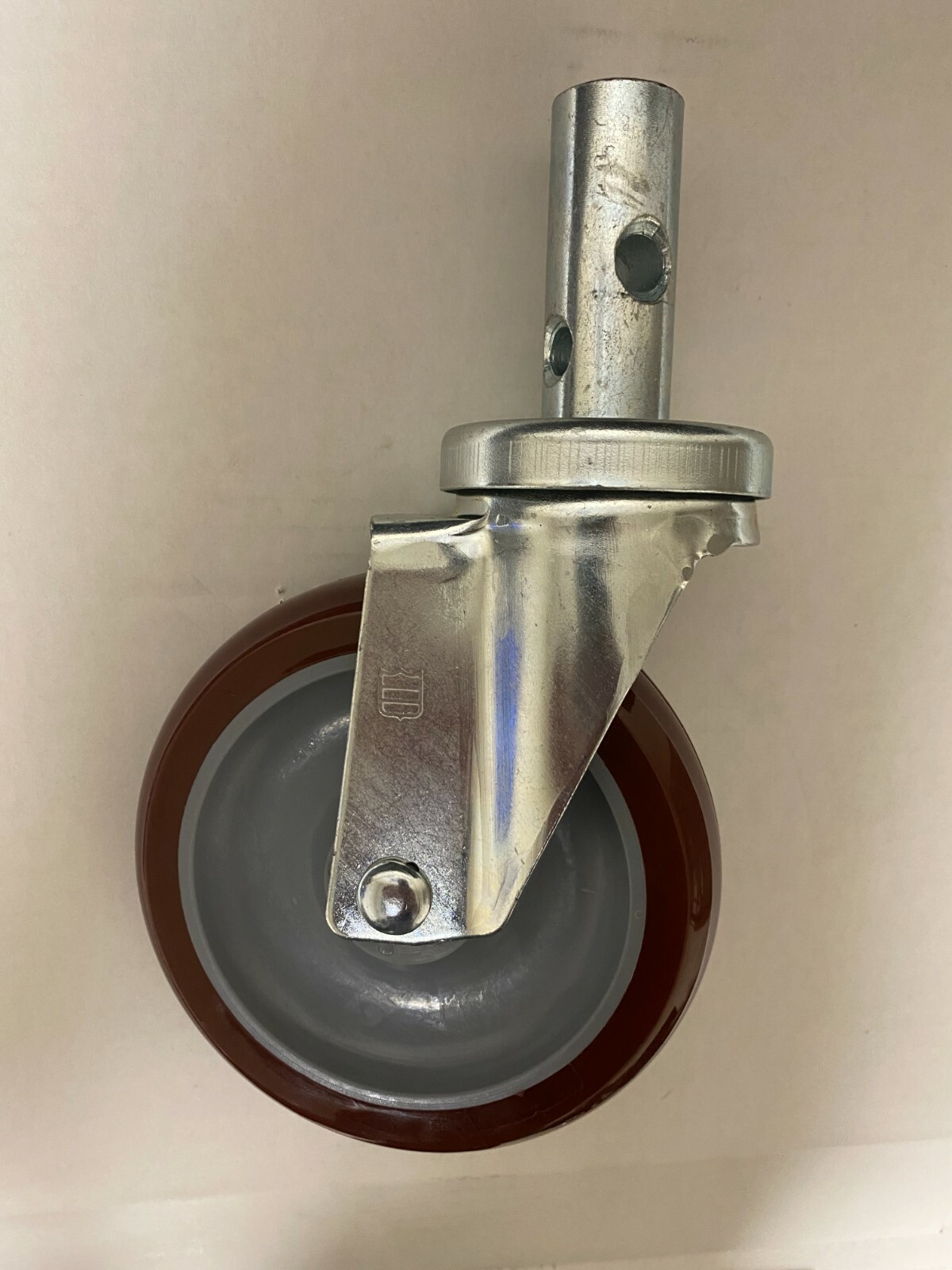 5" UNIVERSAL HAND TRUCK REPLACEMENT CASTER - POLYURETHANE TREAD - 300lbs CAP