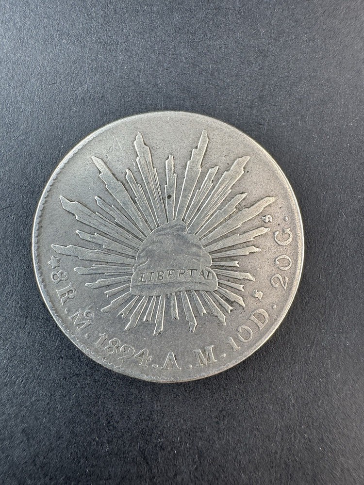 Mexico 1894 Mo AM Silver 8 Reales Circulated