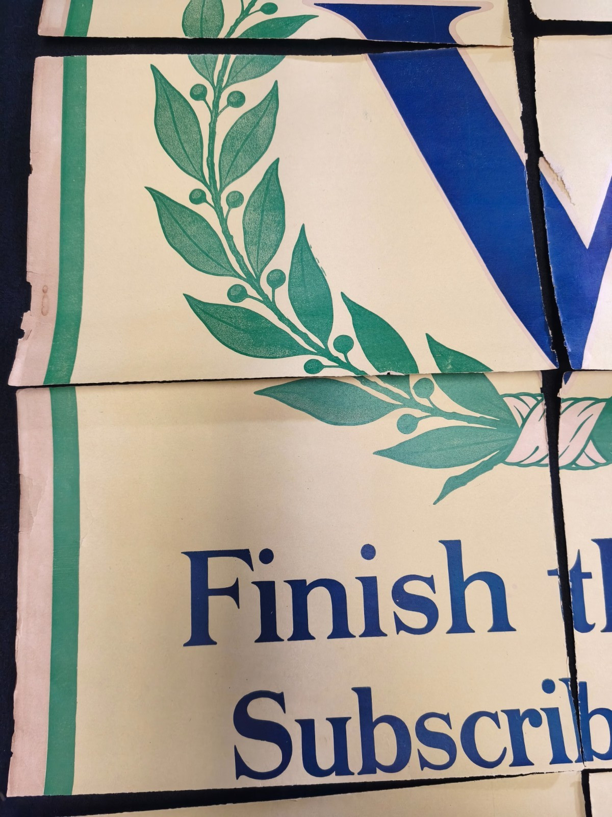 Original WW1 US Poster 31" x 22" Finish the Job Victory Liberty Loan