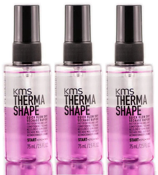 3 Pack KMS Therma Shape Quick Blow Dry 2.5 oz.