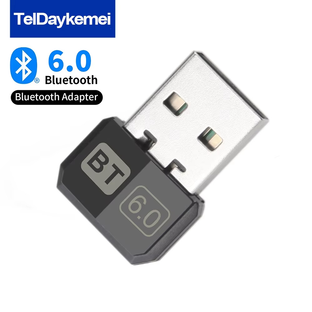 Bluetooth 6.0 USB Adapter Dongle for PC Wireless Mouse Keyboard Audio Win7-11