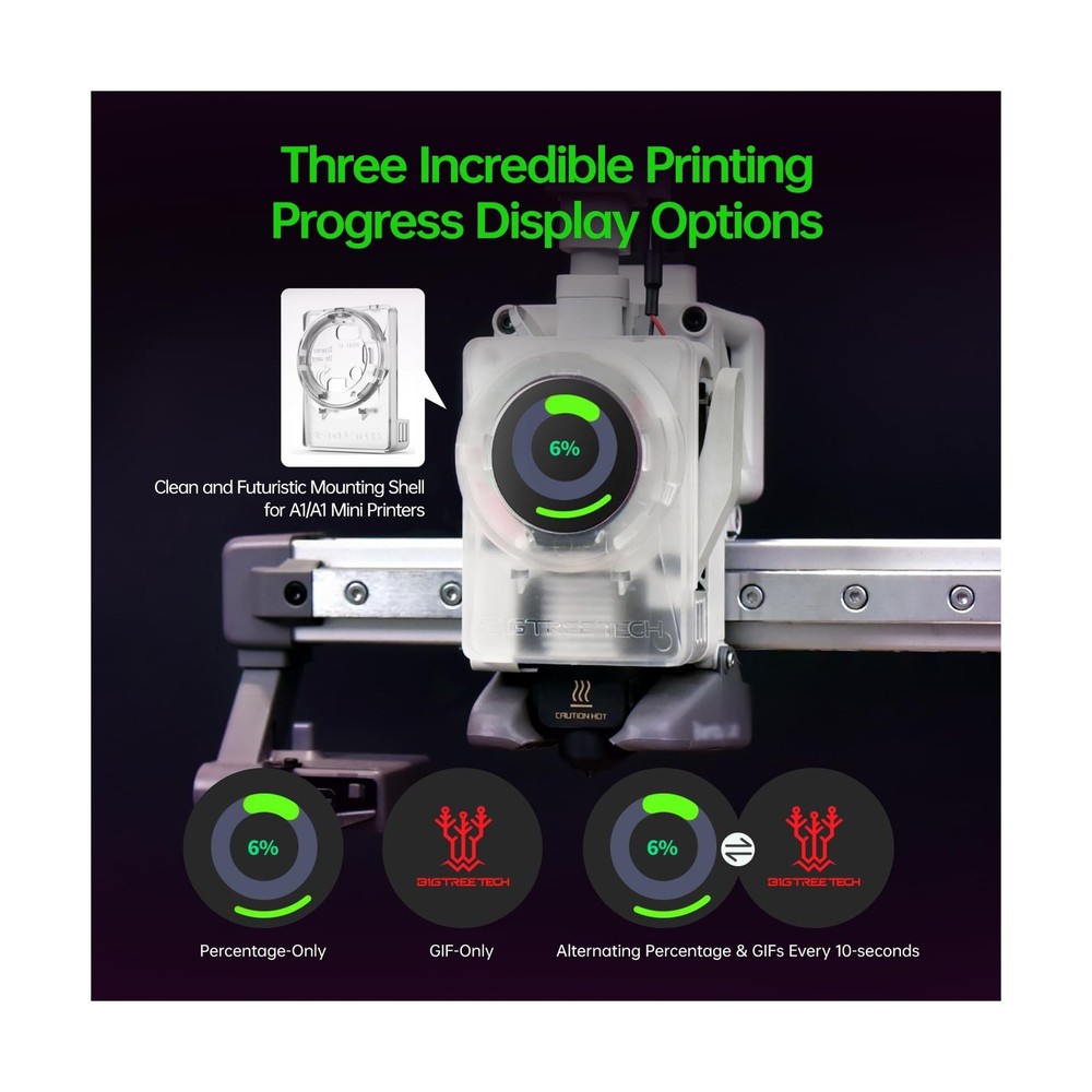 BIGTREETECH Panda Knomi + Plastic Shell, Toolhead Screen Upgrade Kit for Bamb...