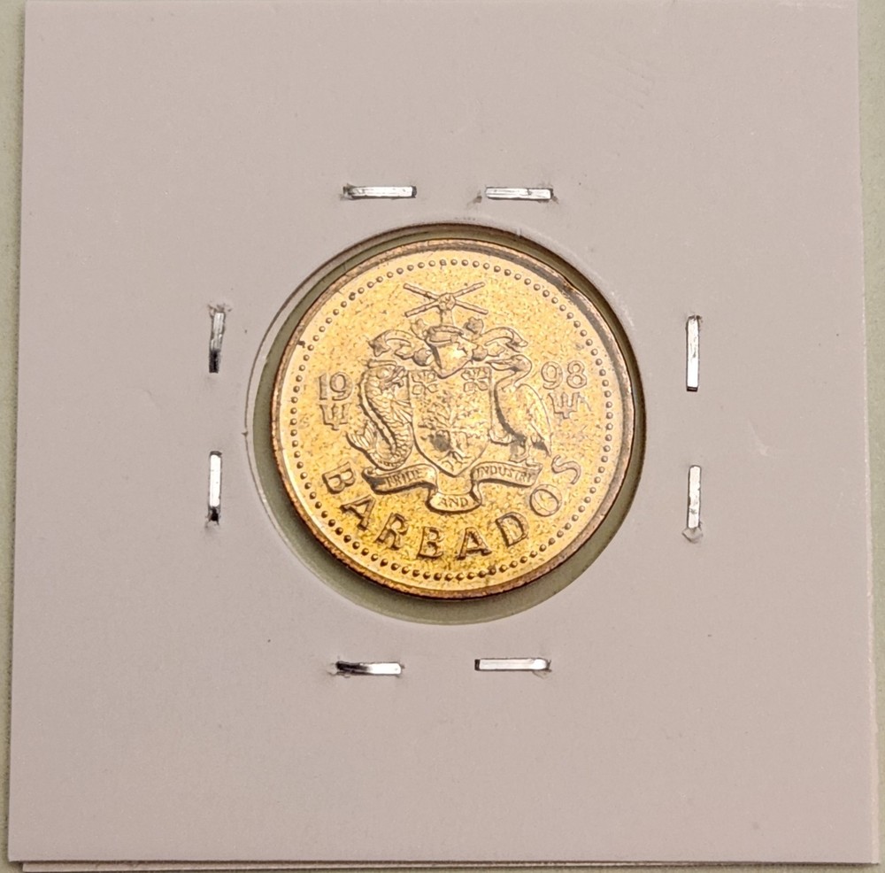 Barbados coin, 5 Cents, 1998