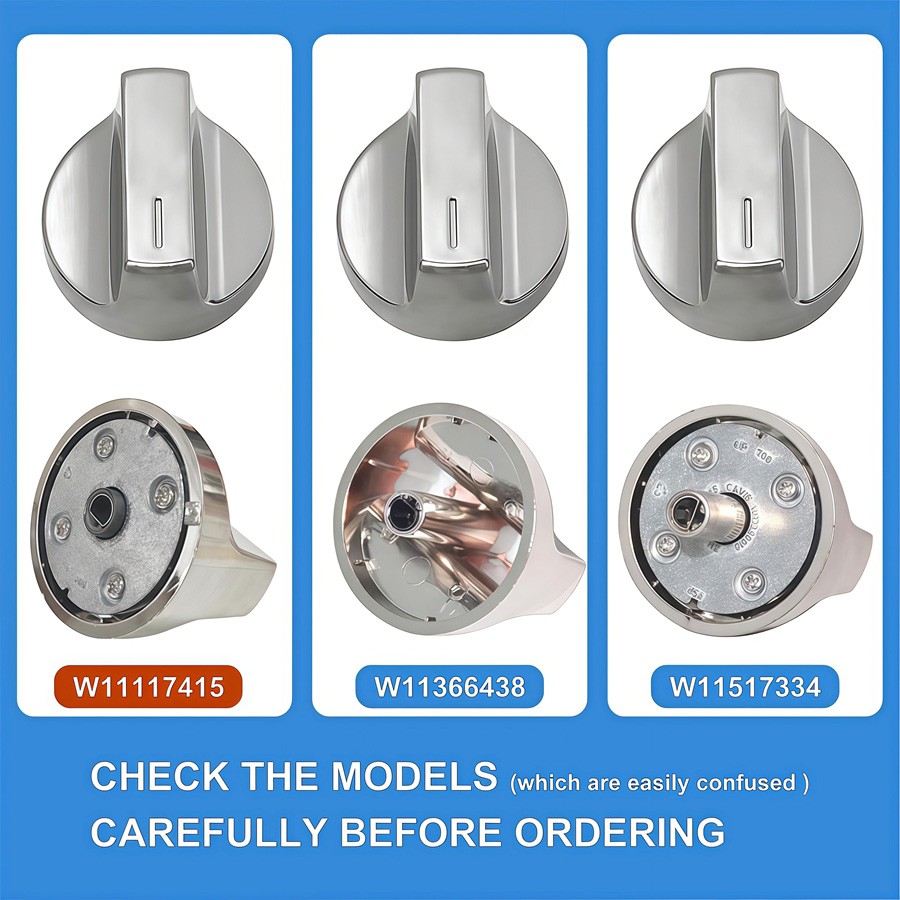 W11517331 for Whirlpool Electric Range Knobs (4pcs) Replace W10850027 W11117415