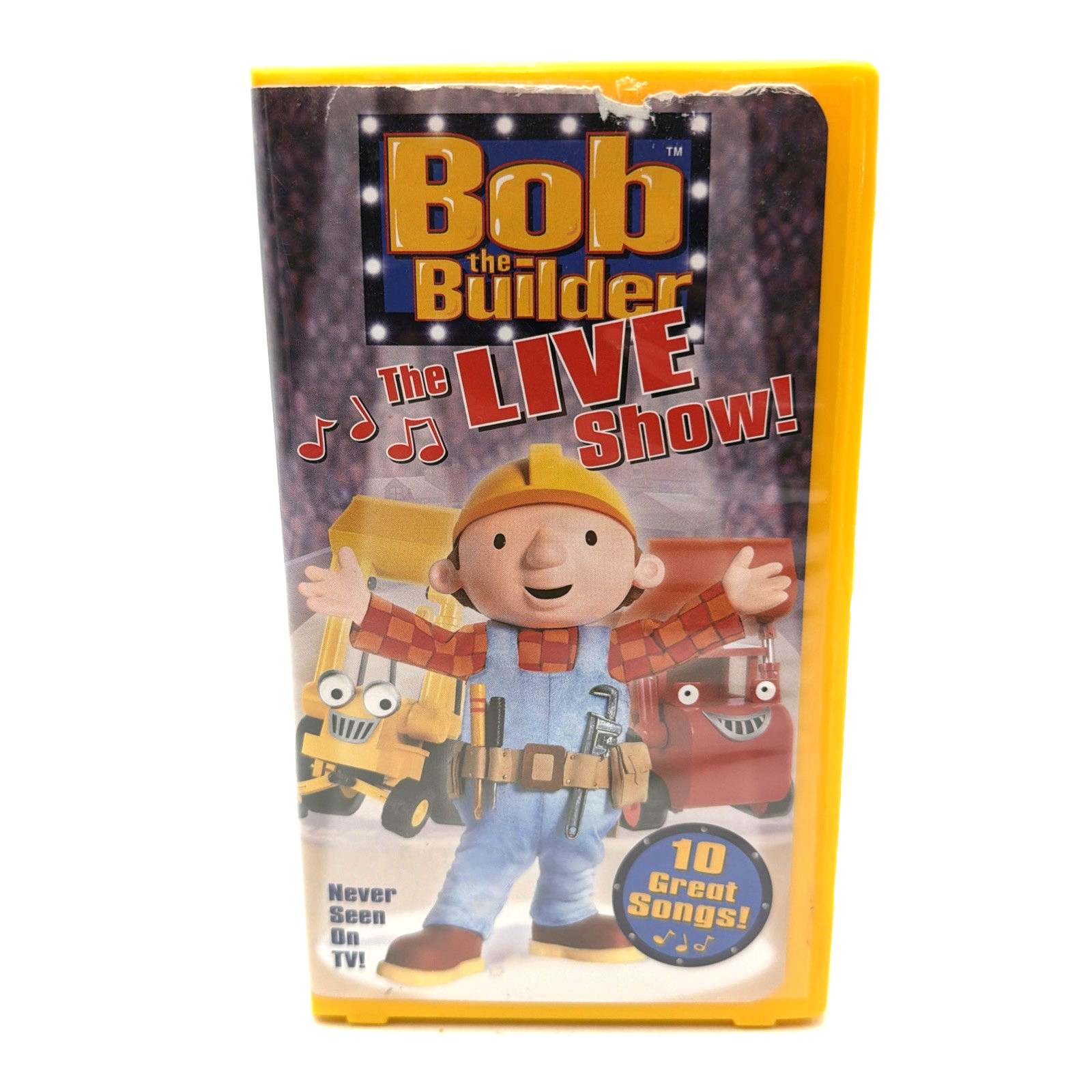 Bob the Builder The LIVE Show VHS Tape 2004 Plastic Case Never Seen On TV Yellow