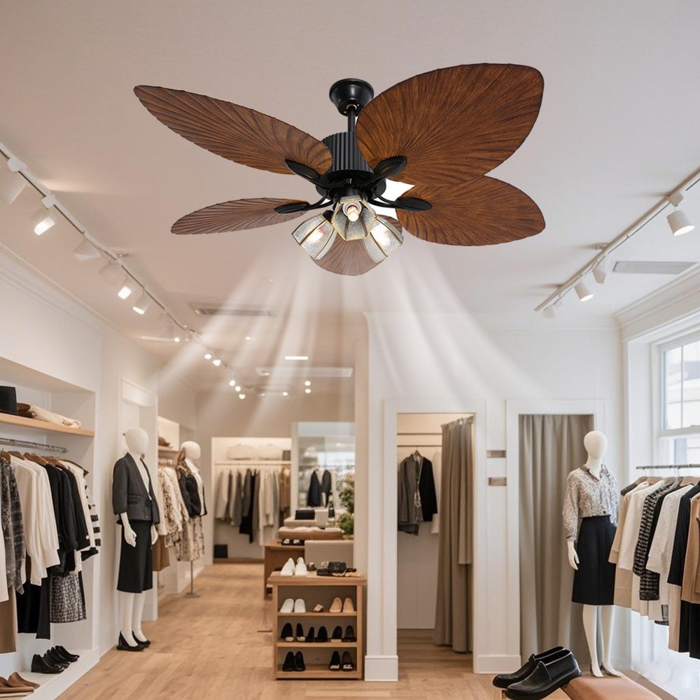 Ceiling Fan with Light, Remote Control Ceiling Fan Light, Reversible Fan Light