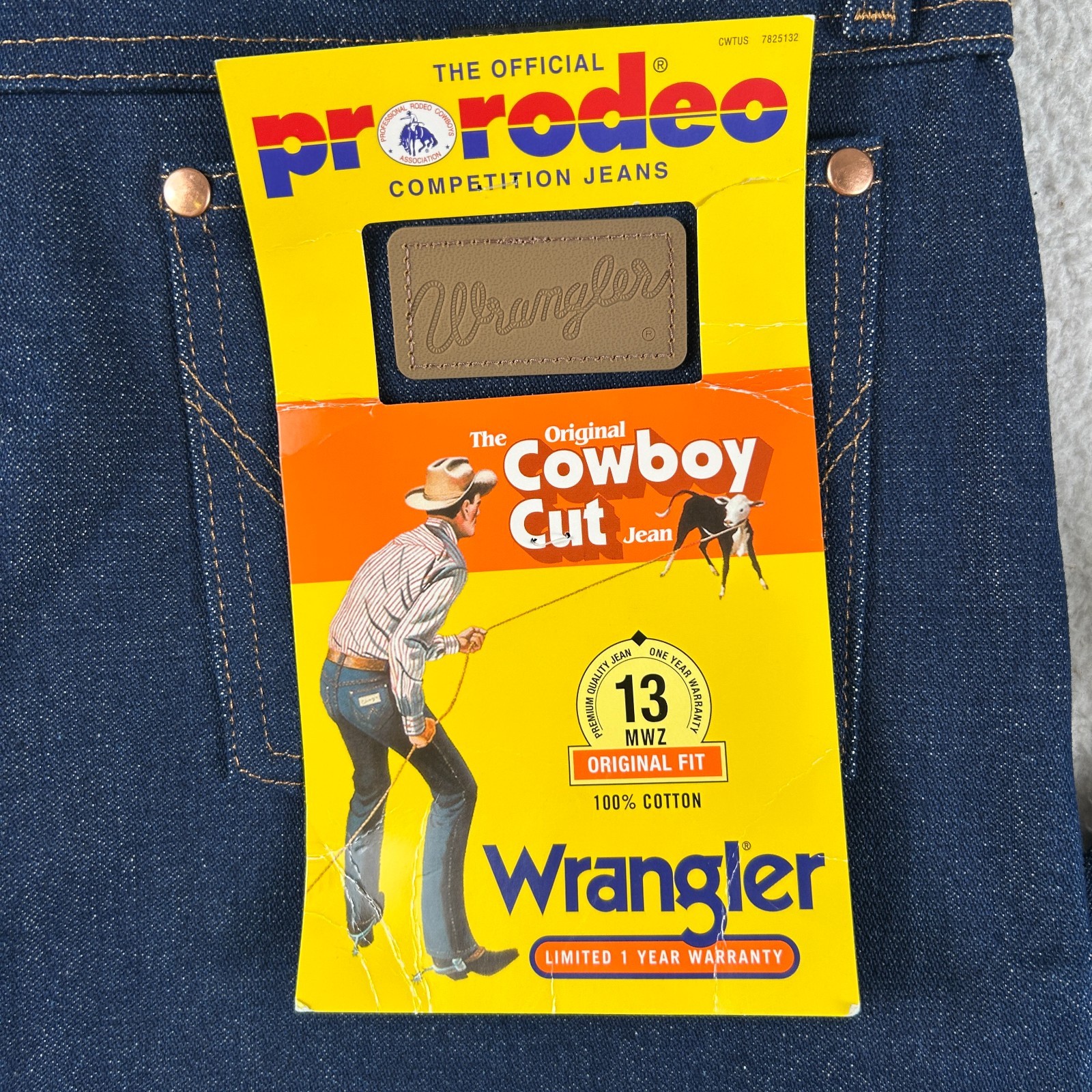 Wrangler Jeans Mens Cowboy Cut 13MWZ Pro Rodeo Rigid Indigo Denim Original Fit