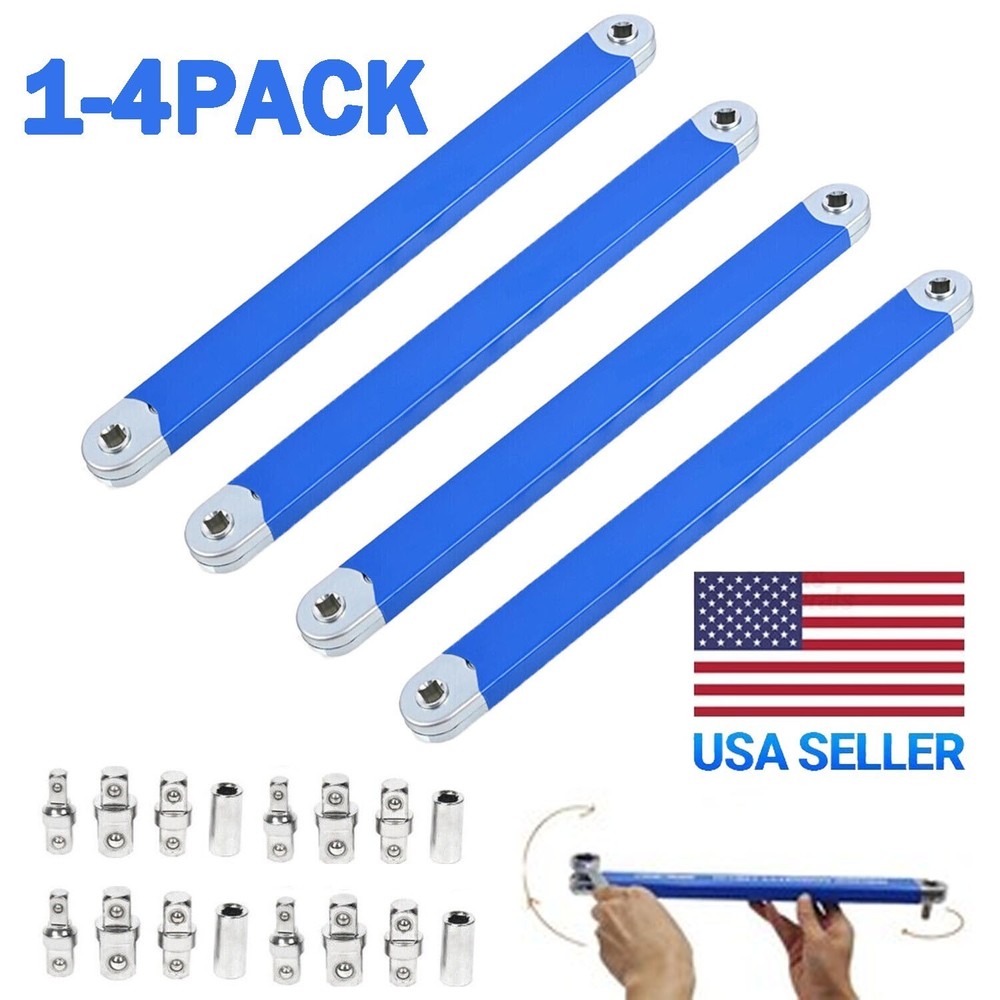 3/8" Spanner Offset Extension Wrench Set with Extender Adapter Ratchet Wrench US