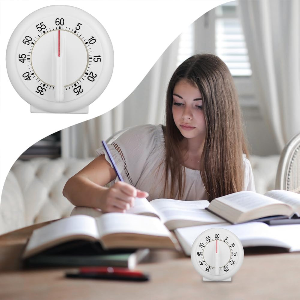 Kitchen Timer Manual, 60 Minutes Round Shape Timer Cooking Ring Mechanical Count