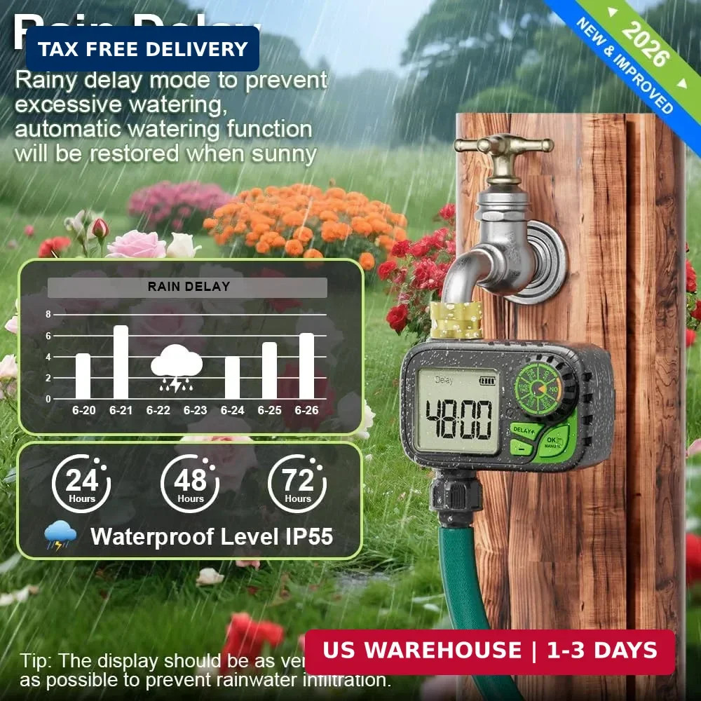 Sprinkler Timer Water Hose Timer - Programmable Digital Irrigation Outdoor Water