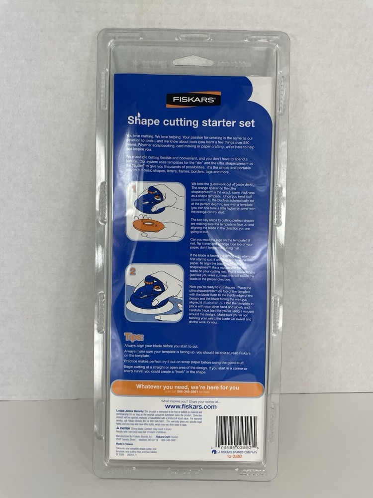 Fiskars 5 Piece Shape Cutting Starter Set 12-2592 NEW