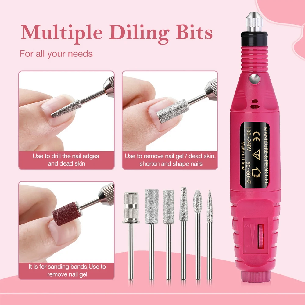 Professional Electric Nail Drill Machine Manicure Tool Pedicure Machine Set Kit