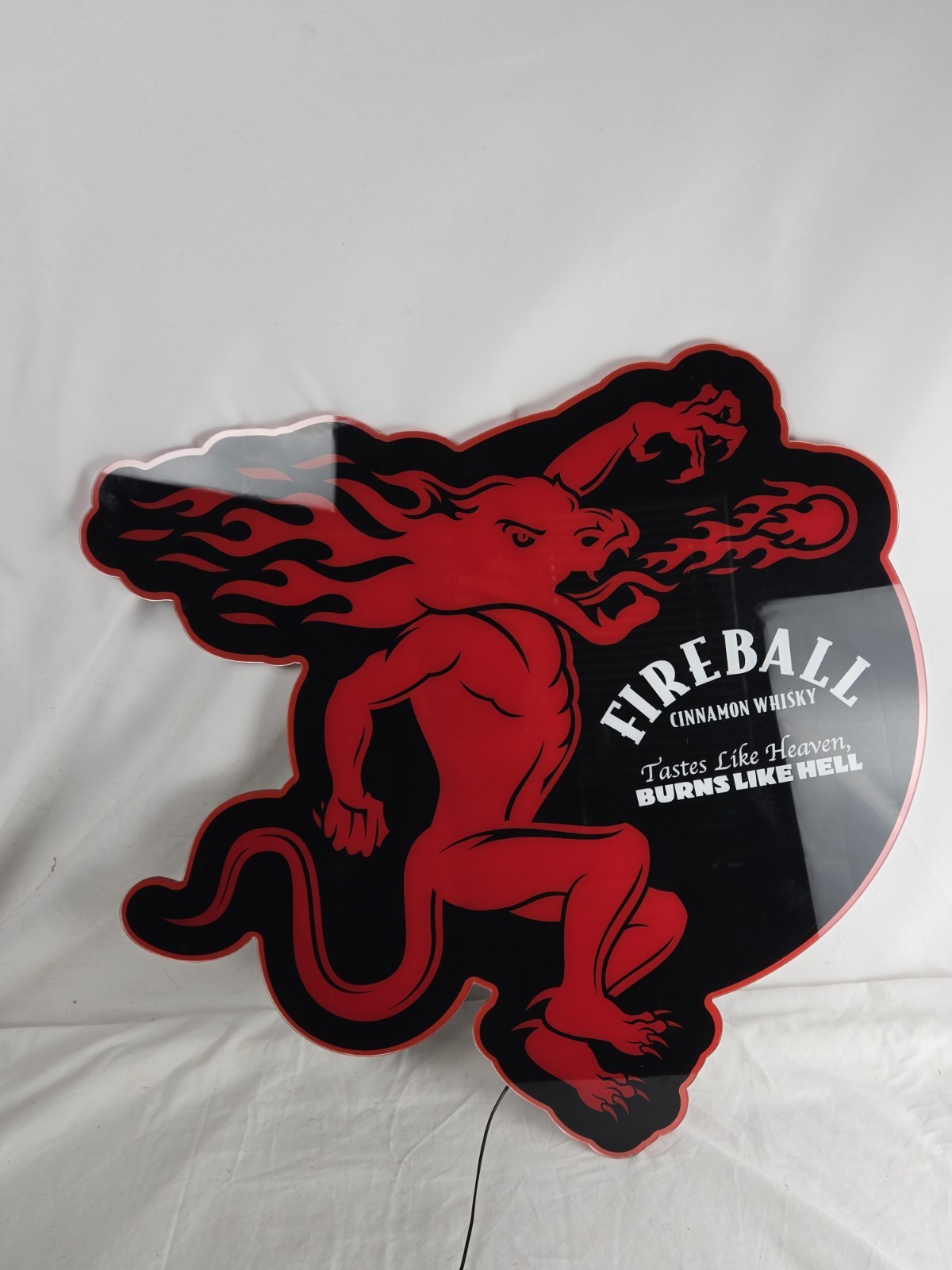 Fireball Whiskey Pub Sign LED Beer Bar Sign Light Mancave