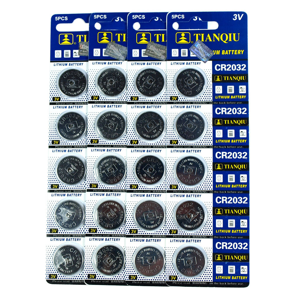 100 PCS CR2032 Lithium Battery 3V Button Cell for Digital Scales remote controls