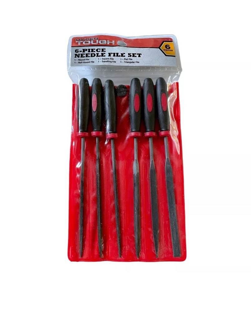 Hyper Tough Needle File Set 6 Assorted Files, 6-PIECENEEDLE FILE SET