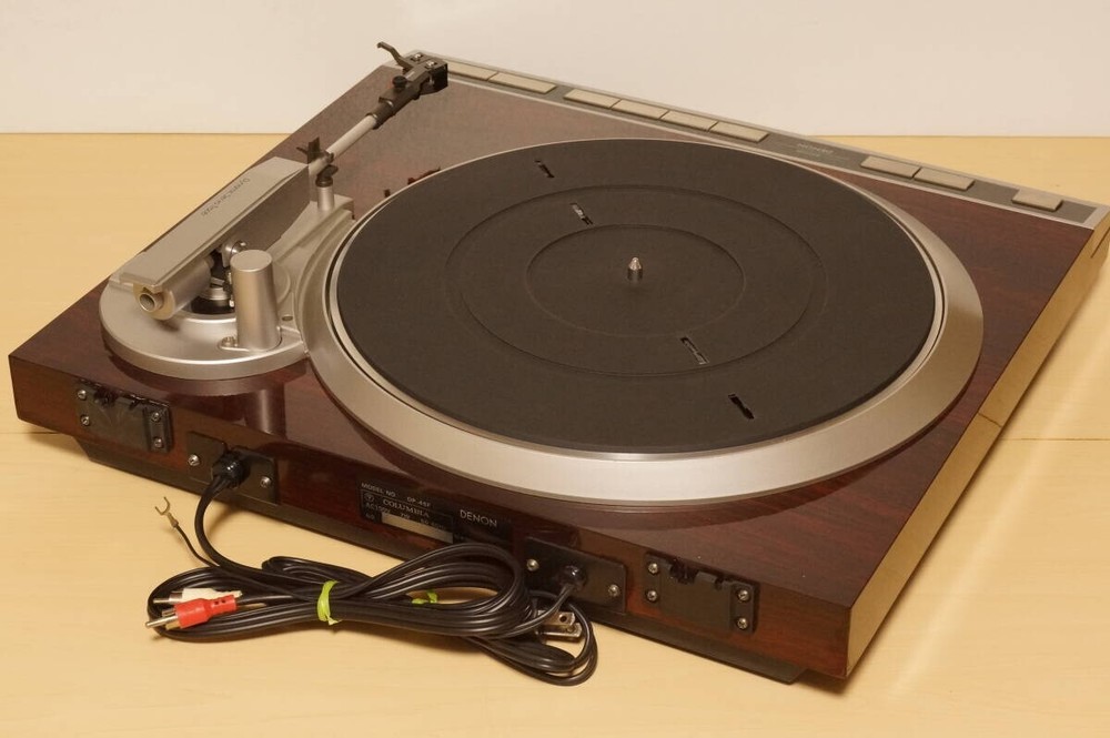 DENON DP-45F Direct Drive Automatic Turntable Brown Good