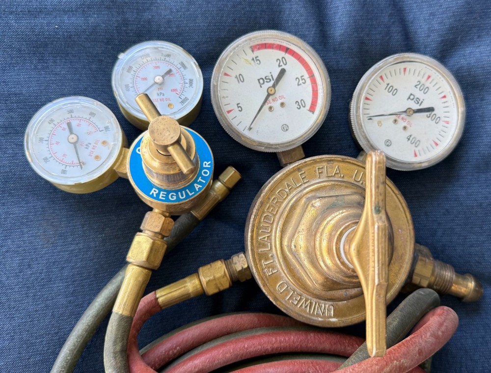 meco midget TORCH WITH HOSES AND REGULATORS USED CONDITION