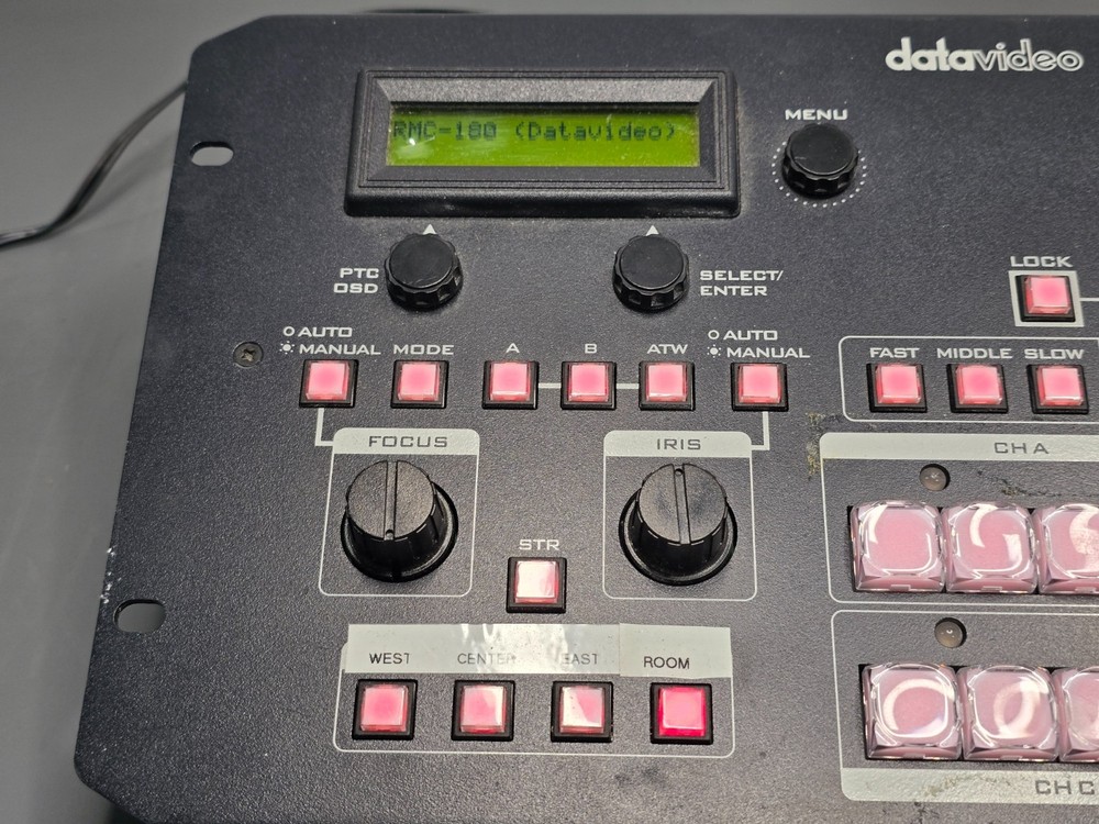 Datavideo RMC-180 PTZ Camera Controller Unit 12V DC Power Tested