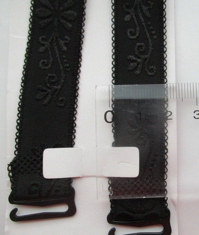 Sally’s® Black Lace Adjustable Bra Straps – Replacement Detachable Elastic Set