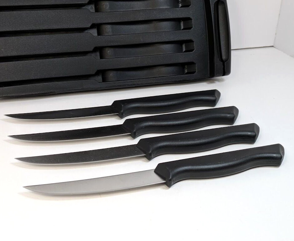 Pampered Chef 1035 Steak Knife Set Sharpening Case Vintage Pristine