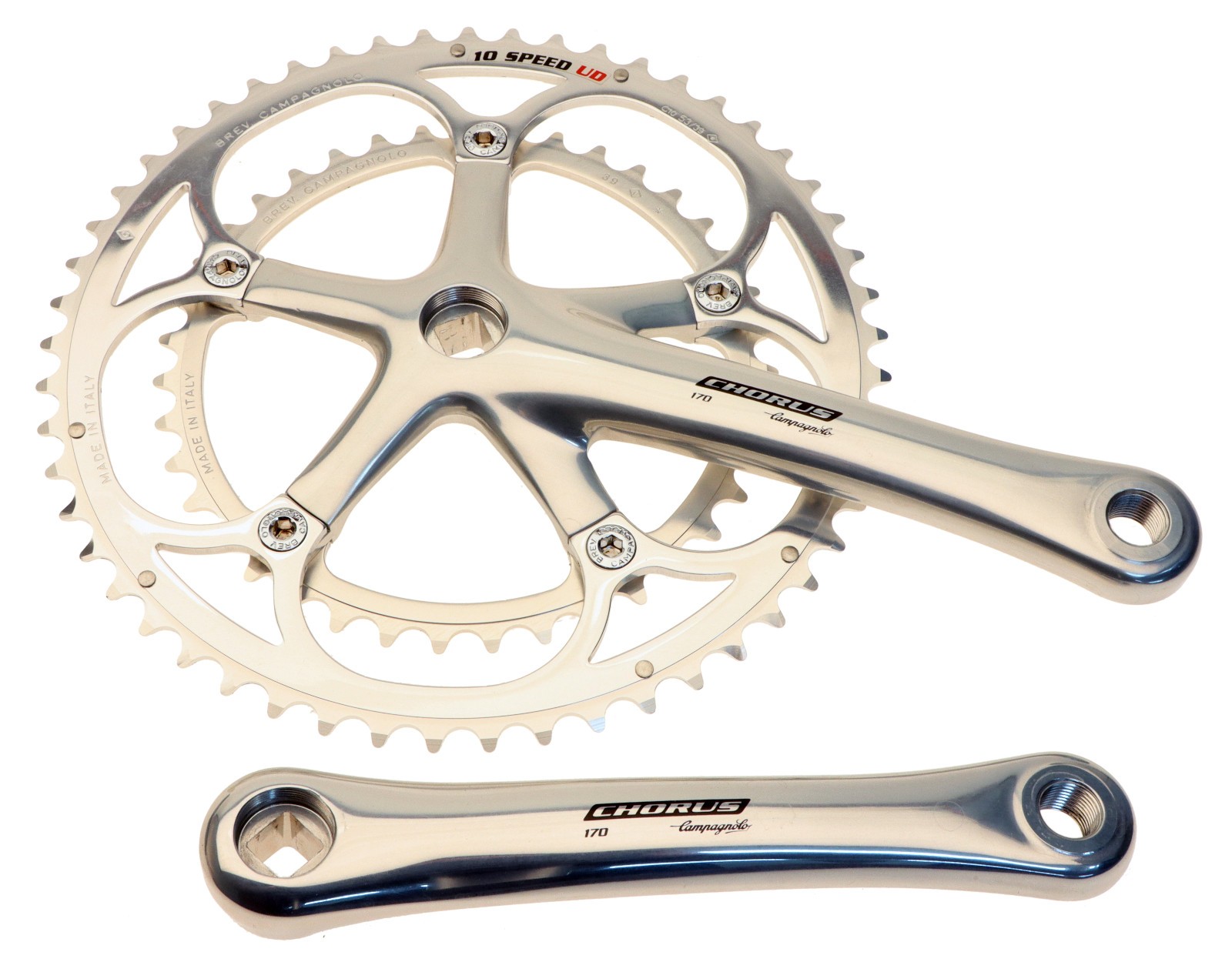 Campagnolo Chorus Crankset 10 Speed 53/39T 170mm Silver Alloy 2000 NOS NEW