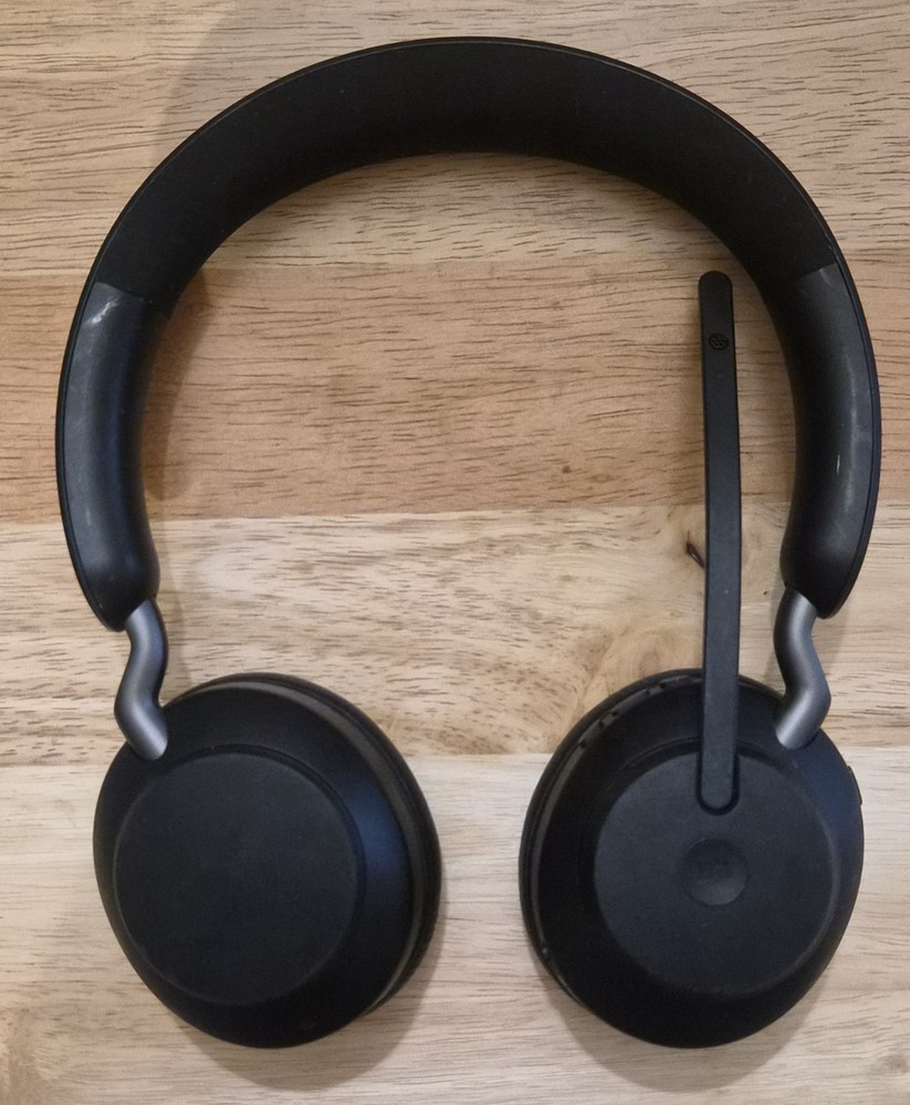 Jabra Evolve2 55 Wireless Headset, Bluetooth + USB C Dongle, Noise Cancellation