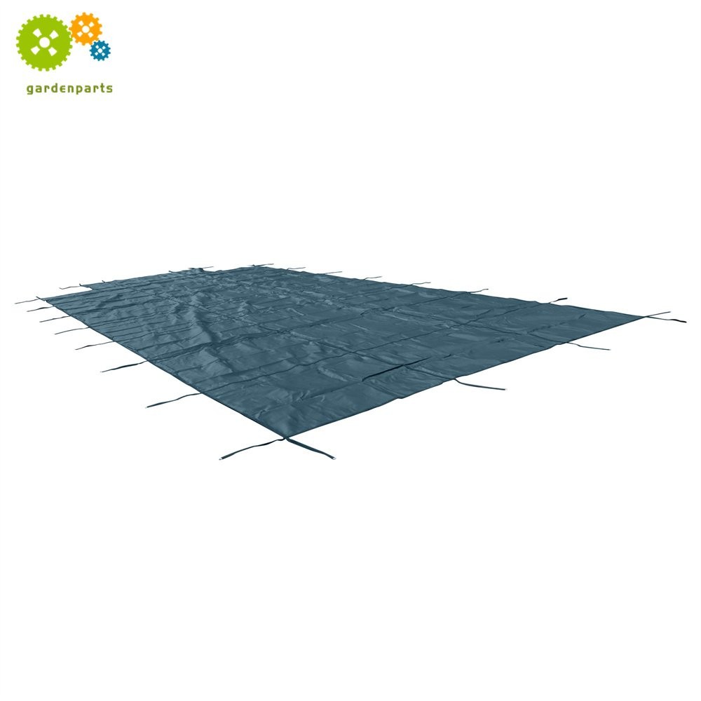 Pool Safety Cover For 16x32ft Rectangular with 4x8ft Center End Step Green Mesh
