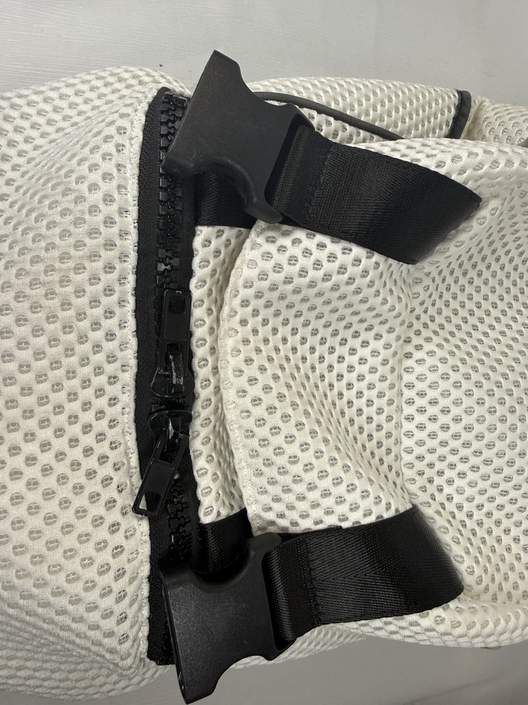 Anya & Niki White Tote Backpack Nylon Drawstring
