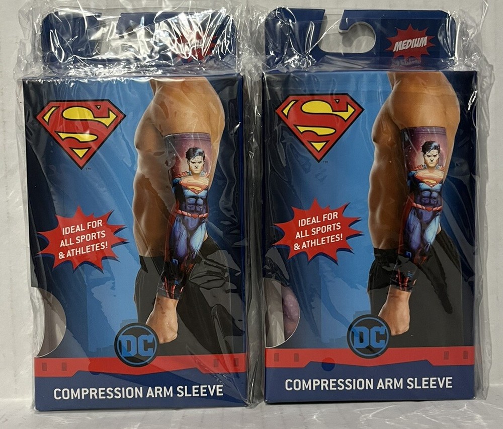 Superman Arm Compression Sleeve Medium Lot Of 2