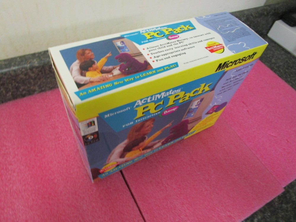 Microsoft ActiMates 1997 Interactive Barney Dinosaur PC Pack CD-ROM New Sealed