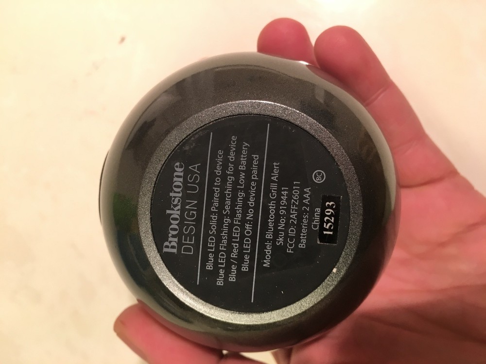 Brookstone Grill Alert Bluetooth Connected Thermometer - (Missing the probe)