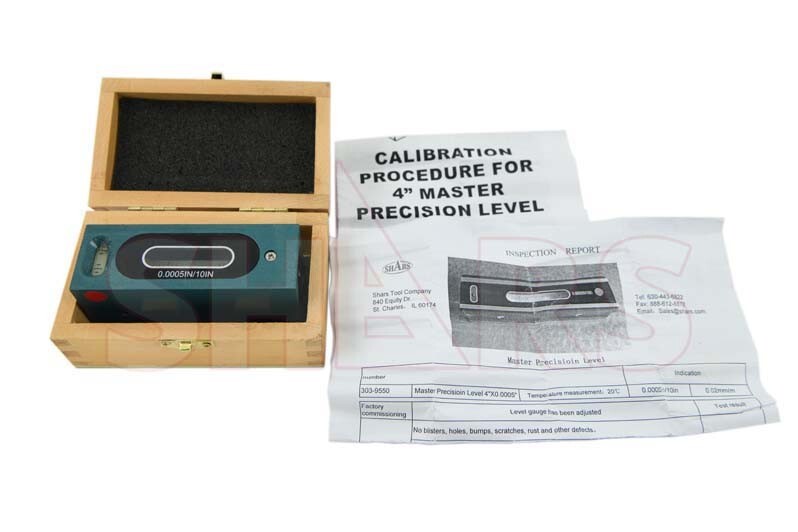 SHARS 4" MASTER PRECISION LEVEL FOR MACHINIST TOOL NEW .0005 ^}