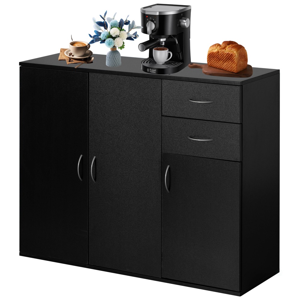 33" Sideboard Buffet Cabinet with Storage, Spacious Table Top, Large Drawers