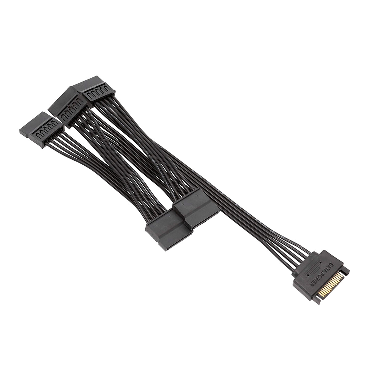 NEW 15 Pin SATA Power 1 Male To 5 Female Splitter Hard Drive Cable fits HDD SSD