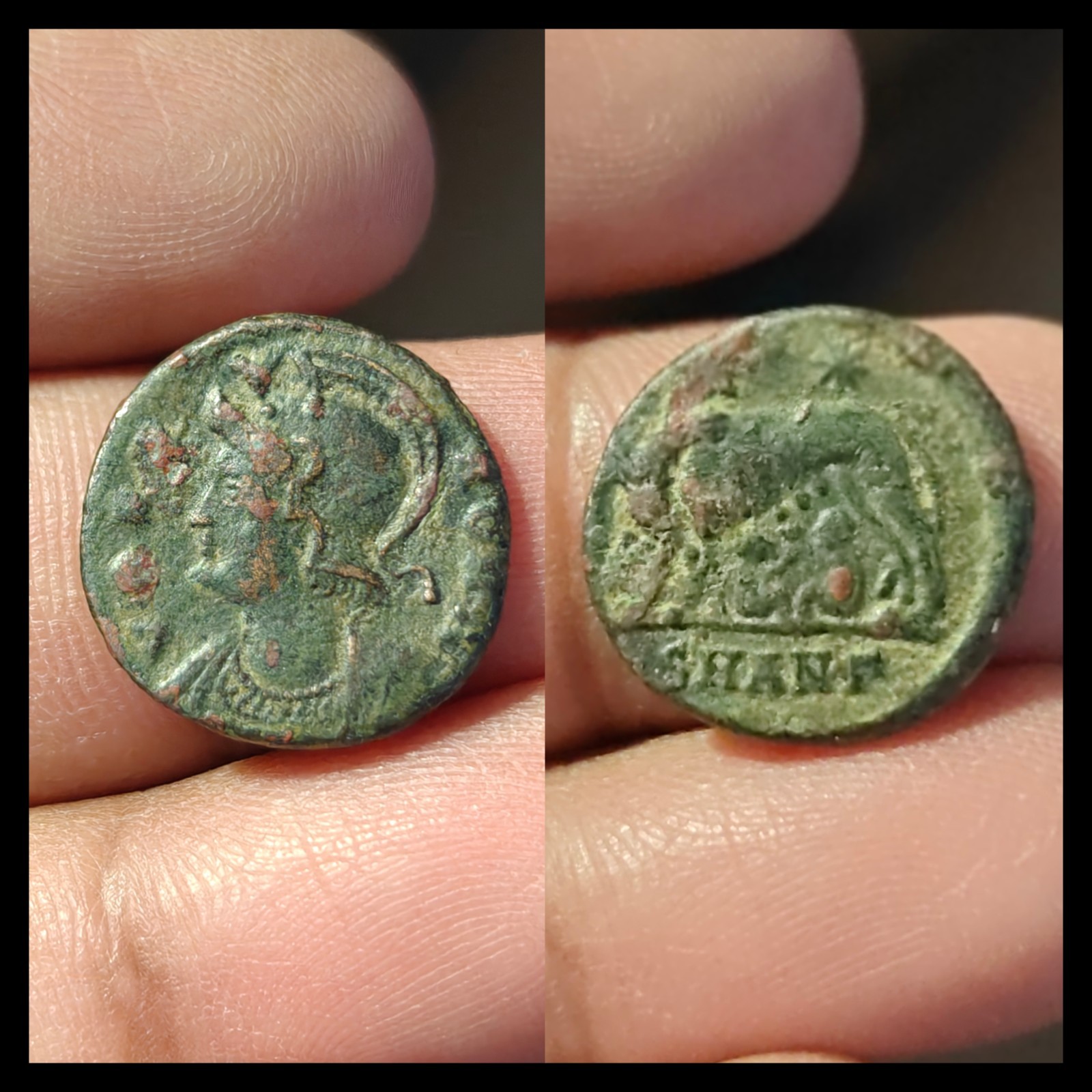 She Wolf Twins URBS Goddess Roma Constantine The Great Commemorative Roman Coin