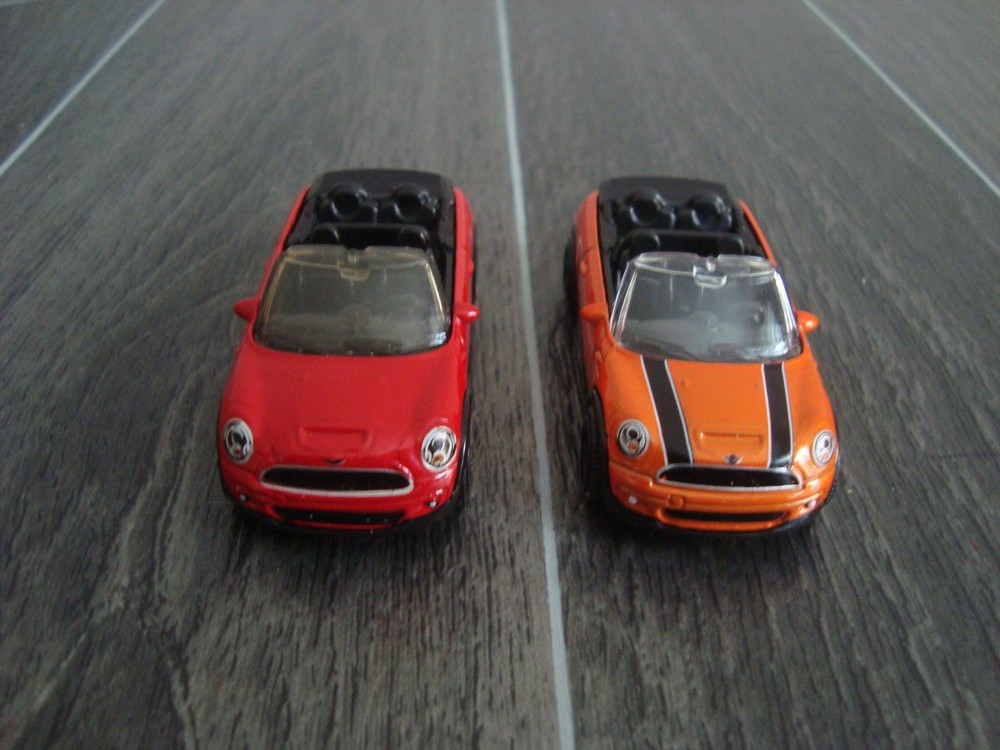 2 Different Colour Matchbox Mini Cooper S Cabrio - Mint Condition