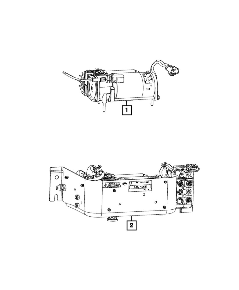 Genuine Mopar Air Suspension Compressor Assembly 68349607AA